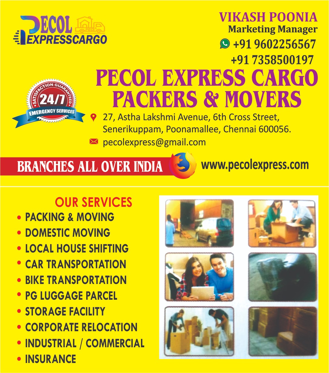 Packers and Movers Poonamallee - PECOL Express Packers and Movers Chennai